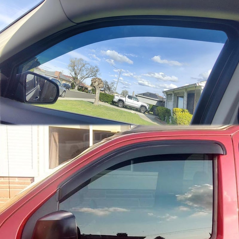 Deebior 94682 Side Window Visor Wind Vent Deflector fit for 2016-2021 Honda Civic Sedan,4pc Outside Mount Style Dark Smoke Shade Sun Rain Guards Set - Image 2